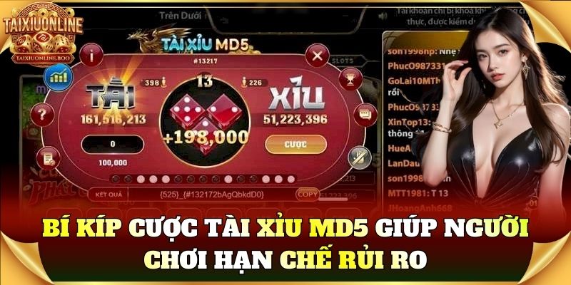 Bí kíp cược Tài Xỉu MD5 giúp người chơi hạn chế rủi ro