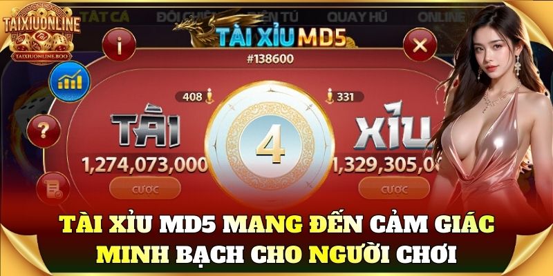 Tài Xỉu MD5 mang đến cảm giác minh bạch cho người chơi